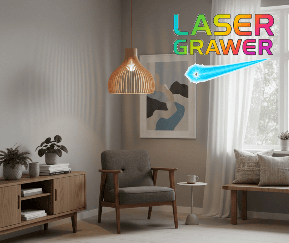 Lampa wisząca lub stojąca ze sklejki
